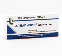 Аллапинин в таблетках 25 мг