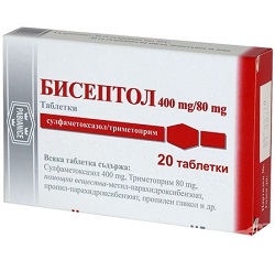 Таблетки Бисептол 400/80 мг