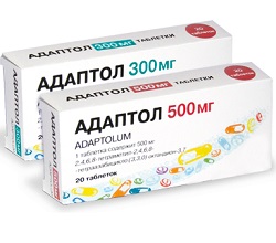 Таблетки Адаптол 300 и 500 мг