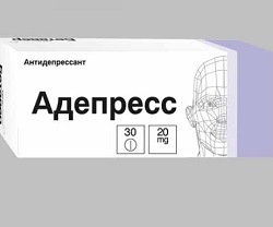 Таблетки Адепресс 20 мг