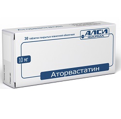 Аторвастатин в таблетках 10 мг