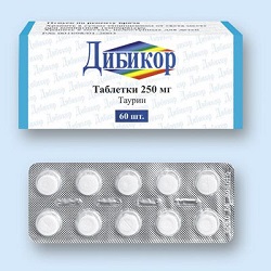 Дибикор в таблетках 250 мг