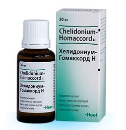 Капли для приема внутрь гомеопатические Хелидониум-Гомаккорд Н