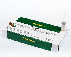Лиофилизат для приготовления раствора для наружного и местного применения Тромбин
