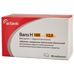 Таблетки Валз Н 160 +12,5 мг