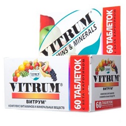 Витамины Витрум в таблетках